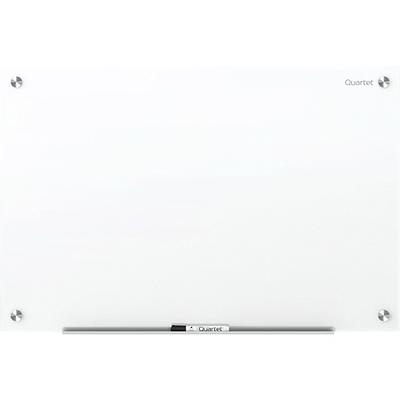 Quartet Evoque Magnetic Glass Marker Board with Black Aluminum Frame