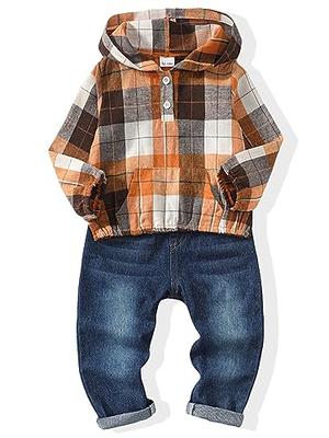 Gerber Kids Infant & Toddler Boys Blue Plaid Woven Plaid Shirt - 2T