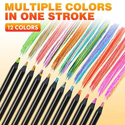 Rainbow Coloured Pencils 1 Wooden Rainbow Pencils Bulk - Temu
