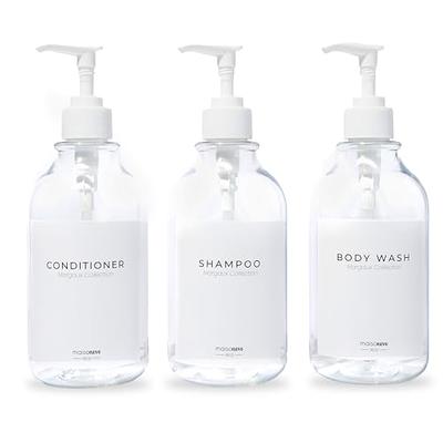 Shampoo Conditioner Body Wash Refillable Bottles-set of 3-plastic