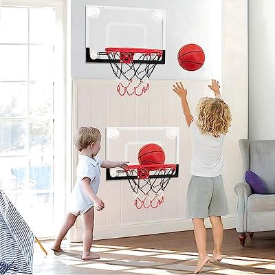 Soozier Wall Mounted Basketball Hoop with Shatter Proof Backboard, Black