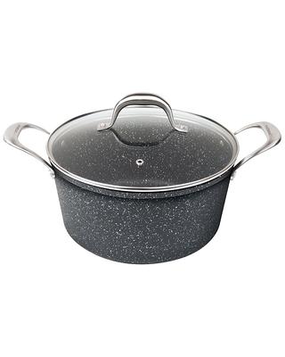 Gotham Steel Aqua Blue 5 qt Nonstick Stock Pot with Glass Lid