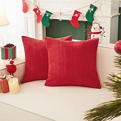 Decorative Christmas Throw Pillows, 16x16 with Pillow Forms