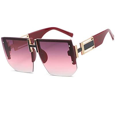 AIEYEZO Square Sunglasses for Women Men Square Thick Frame Sun Glasses Simple Designer Style Shades