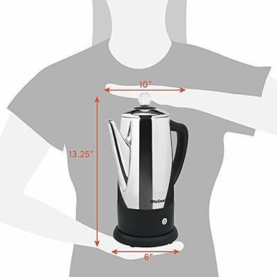 Elite Gourmet 12-Cup Elcteric Coffee Percolator Clear Brew