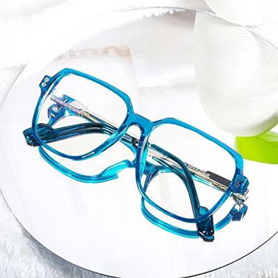  VISOONE Square Full Rim Blue Light Blocking Glasses