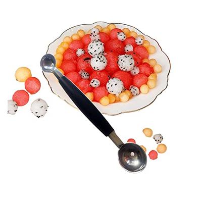 Double-Sided Fruit Melon Baller Spoon, 2 in 1 Stainless Scoop for