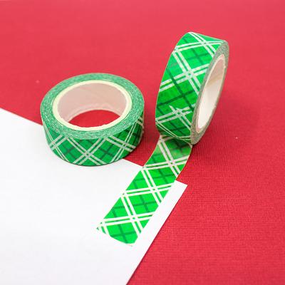 Green Plaid Holiday Washi Tape, Christmas Wrapping Supplies, Xmas  Calendaring, Gift Wrap Supplies