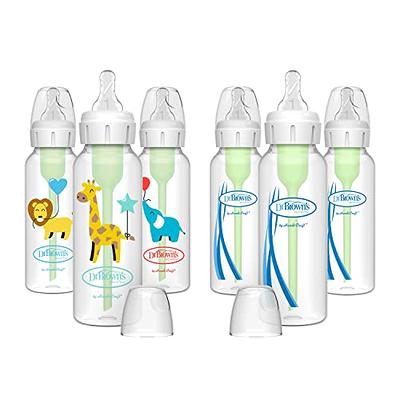  Dr. Brown's Natural Flow Anti-Colic Baby Bottle with Level 1  Slow Flow Nipples, 4oz, 4 Pack : Baby