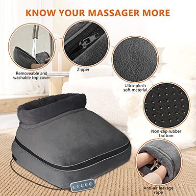 Snailax Shiatsu Foot Massager with Heat- Washable Cover Kneading Foot & Back Massager, Heated Foot Warmer, Electric Feet Massage