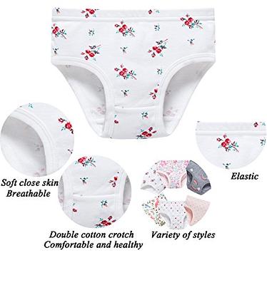 6 Pack Toddler Little Girls Cotton Underwear Briefs Kids Panties