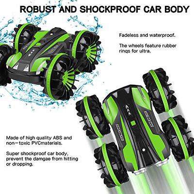 SGILE RC Stunt Car Toy Gift, 4WD Remote Control Car with 2 Sided 360  Rotating Rc Car for Kids Girls Boys Age 6 7 8 12, Green