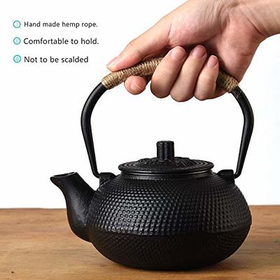 Tea Kettle, Cast Iron Tea Pot with Stainless Steel Infuser, Japanese T –  Mirkaza