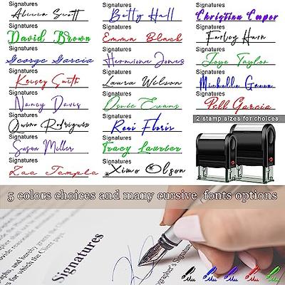 Etchey Stamps - Black Cursive Personalized Self-Inking Stamp