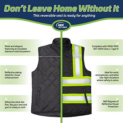 High-Vis 2-in-1 Reversible Insulated Safety Vest