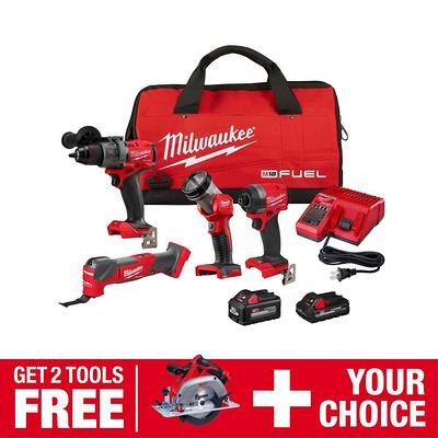 Milwaukee M18 FUEL 18V Lithium-Ion Brushless Cordless Hammer Drill and  Impact Driver Combo Kit (2-Tool) with 2 Batteries 3697-22 - The Home Depot