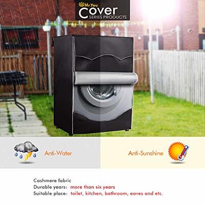 AKEfit Washer and Dryer Covers, Washing Machine Cover 420D Waterproof  Outdoor Top Load Washer Cover Dustproof Front Load Dryer Cover Pre-Window  with