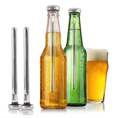 Keep em Cool Vacuum Insulated Beer Bottle & Can Cooler With Beer Opener-  Double Walled, Stainless Steel Drink Cooler For Beers & Beverages- Easy To