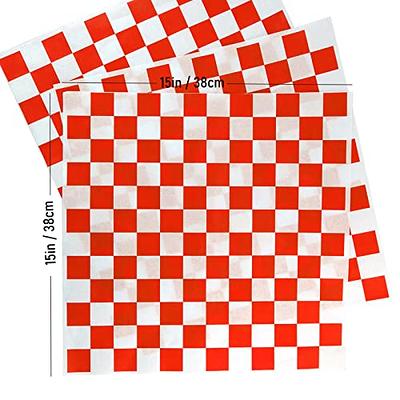 Buy Yeaqee Checkered Dry Waxed Deli Paper Sheets Food Basket