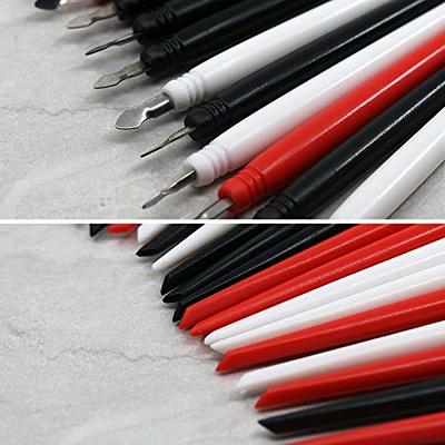 18 Pieces Scratch Art Tools, Scratching Drawing Color Pen Dual Tip/Scratch  Paper Stick Stylus Tools Bag for Adults & Kids Art Paper Painting, Scratch  Pen with Clean Brush Crafts Set (Red/black/white) –