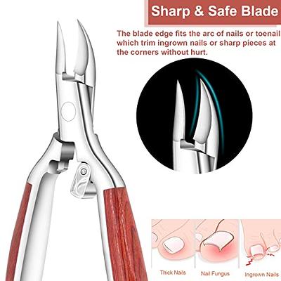 Toenail Clippers for Thick Nails: Professional Ingrown Nail Clippers for  Seniors Pedicure Toe Nail Cutter with Stainless Steel Sharp Curved Blade  for Men - Yahoo Shopping