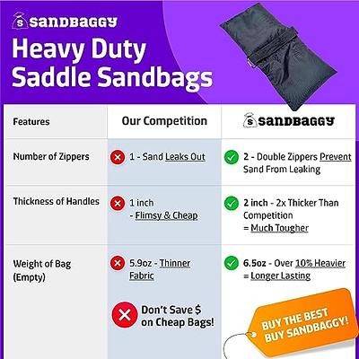 Filled Heavy Duty Saddle Sandbag 25lb Black