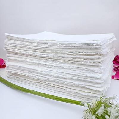 Handmade Deckle Edge Indian Cotton Paper Pack - Ivory