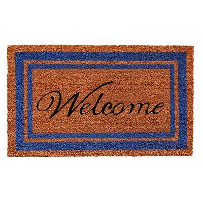 2' x 3' Farmhouse Plant Doormat Non-Slip Art Arched Front Door Mat in White  & Orange