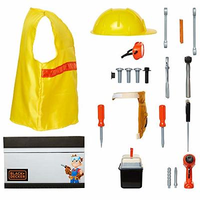  BLACK+DECKER Kids Tool Set Pretend Play Trunk with Tool Box,  Construction Vest & Hard Hat – 22 Piece Set [ Exclusive] : Toys &  Games