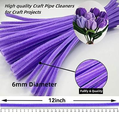 Lavender Chenille Pipe Cleaners, 6mm x 12 inch, 25 Pack