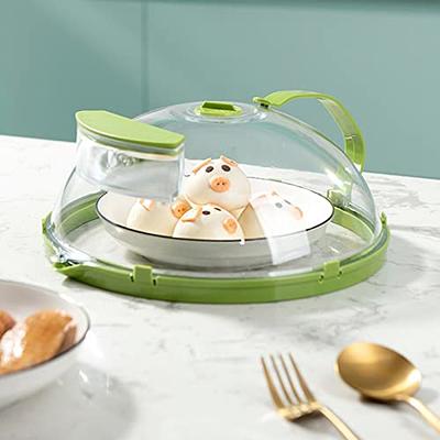 Clear Tall Microwave Plate Cover - Splatter Guard Lid for Heating Dish  Inside Microwave - Multipurpose Food Covering with Steam Vented Holes and