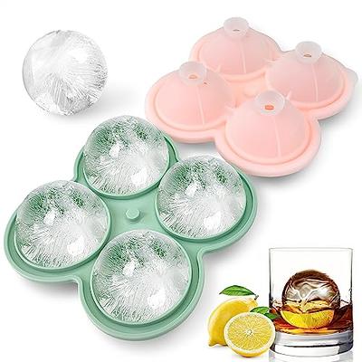VVAYHUA Large Ice Cube Tray, 2 Pack Silicone Whiskey Ice Ball Maker with  Lid, 2.4'' Large Sphere Ice Cube Molds for Freezer, Easy-Release Round Ice  Cubes for Cocktails Bourbon Brandy - Yahoo