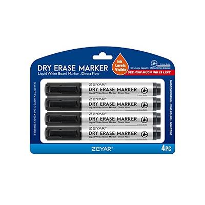 Mag-Fancy Magnetic Dry Erase Marker Set - Fine Tip Whiteboard Markers,  Build-in Erase, 9 Color, Safe Inks, Low Odor