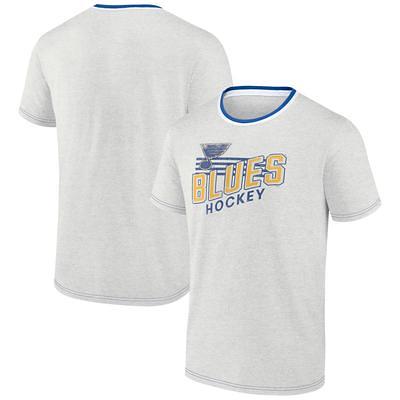 Men's Fanatics Branded Heather Gray St. Louis Blues Personalized Name & Number Pullover Hoodie Size: Medium