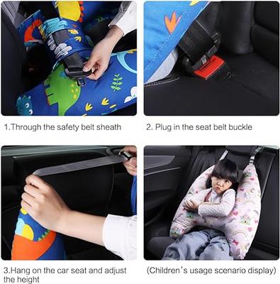 cookx H-Shape - Kid Car Sleeping Head Support, Kids/Adult Car Travel Seat  Belt Pillows for Sleeping, Car Seat Head and Body Support for Soft and Skin  Friendly (27.5 * 21.6in,Blue Tiger) 