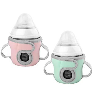 LuQiBabe (2-Pack) Baby Bottle Sleeves for Dr. Brown Baby Bottles 5 oz -  Reusable Silicone Baby