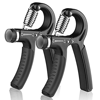 AIXPI Grip Strength Trainer, Hand Grip Exerciser Strengthener with  Adjustable Resistance 11-132 Lbs (5-60kg), Forearm Strengthener, Hand  Exerciser for Muscle Building and Injury Recover black-2pack