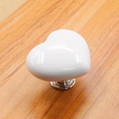 2pcs Plastic Toilet Button Pusher, Love Heart Shaped Toilet Tank Button,  Drawer Handle for Bedroom Kitchen