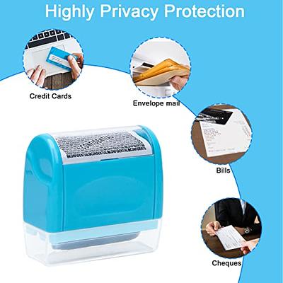  6 Pcs Seal Security Stamps Plastic Stamps Name Stamps The Name  Stamp Confidential Roller Stamp Stamps for mailing Confidential Stamps  Privacy Protection Stamps Handheld ID Card die : Office Products