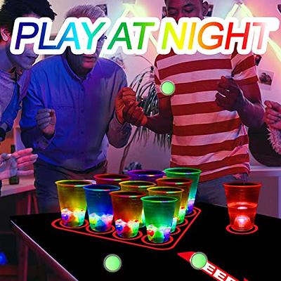 noveltymeme 45 PCS Glow in the Dark Beer Pong Table Mat, Drinking Game Pong  Game with Party Cups, Glow Pongs for Indoor Outdoor Party Game Party  Supplies Decoration Flashing&Red&Blue - Yahoo Shopping