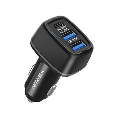 USB C Car Charger,Car Charger NITASA 90W 3 Ports PD 3.0 & QC 30W (PPS)