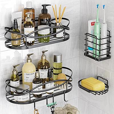 2 Pack Glass Corner Shelf for Bathroom Shower Caddy Basket Shelf