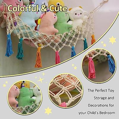 Stuffed Animal Hammock Macrame Boho Plush Toy Net Hammock For