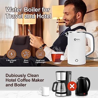 Small Electric Tea Kettle, 0.8l Portable Travel Hot Water Boiler