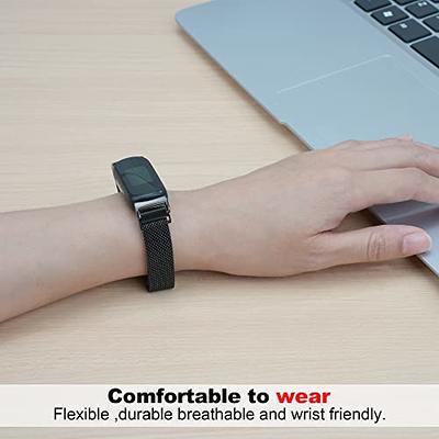 Wongeto Metal Bands for Fitbit Inspire 3 for Women Men, Adjustable  Stainless Steel Mesh Loop Bracelet Wristbands for fitbit inspire 3