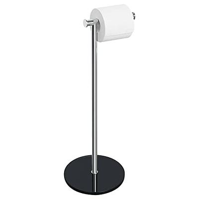 Sayayo Free Standing Toilet Paper Holder Stand Chrome 23 Inch, Bathroom Floor  Toilet Paper Roll Holder SUS 304 Stainless Steel with Black Tempered Glass  Base - Yahoo Shopping