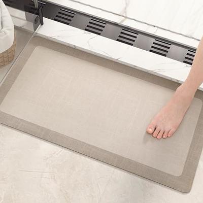 DEXI Bath Mat Rugs Bathroom Floor Mat Super Absorbent Ultra Thin Low  Profile Non