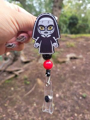 Scary Nun Badge Reel/ Cute Gifts/Retractable Id Holder - Yahoo Shopping