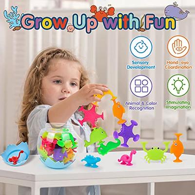 10Pcs Kids Bath Toys Dinosaur Suction Toys Suction Cup Bath Toys