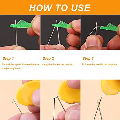 Needle Threaders for Hand Sewing,25 Pcs Needle Threaders Kit,Include Fish  Type Easy Threader/Gourd Shaped Sewing Needle Threader/Thumb Shaped